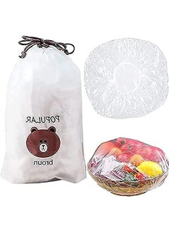 KASTWAVE Bags 100 Pcs Food Covers Kastwave Reusable Elastic Food Storage Covers Plastic Sealing Elastic Stretch Bowl Lids Universal Kitchen Wrap Seal Caps (100Pcs)  - Image 1