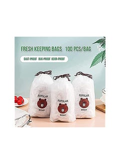 KASTWAVE Bags 100 Pcs Food Covers Kastwave Reusable Elastic Food Storage Covers Plastic Sealing Elastic Stretch Bowl Lids Universal Kitchen Wrap Seal Caps (100Pcs)  - Image 2