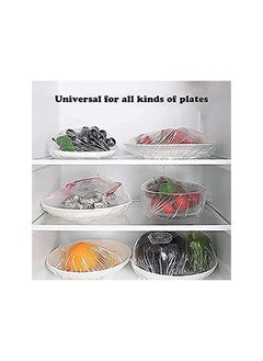 KASTWAVE Bags 100 Pcs Food Covers Kastwave Reusable Elastic Food Storage Covers Plastic Sealing Elastic Stretch Bowl Lids Universal Kitchen Wrap Seal Caps (100Pcs)  - Image 4