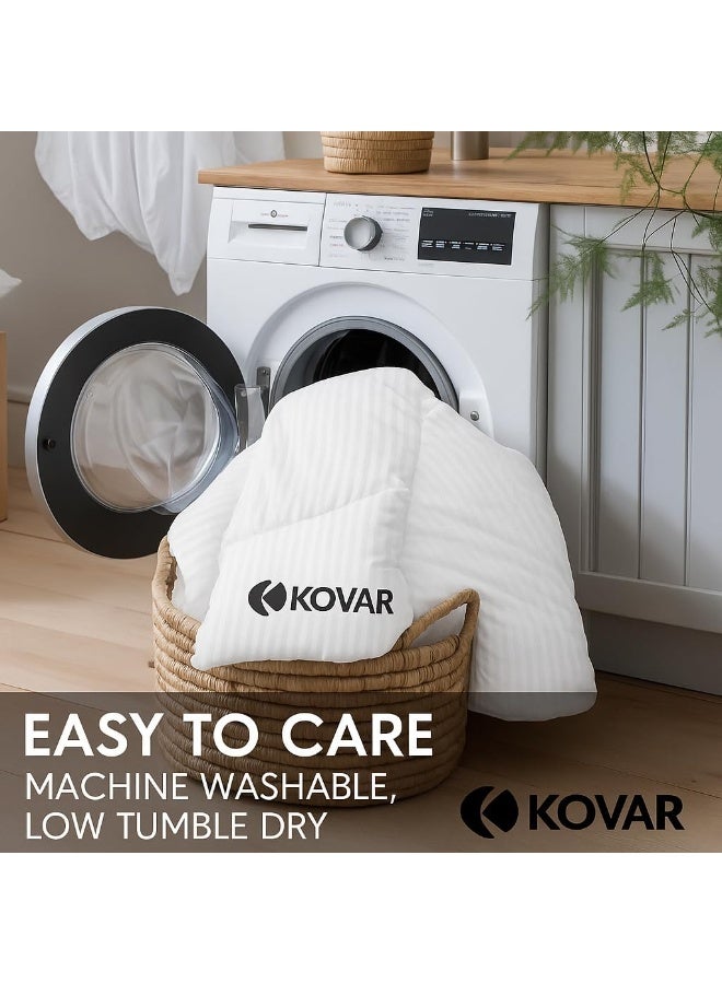 kovar لحاف كوفار، أبيض، مقاسات مفرد ومزدوج، خفيف الوزن لجميع فصول السنة - Image 3