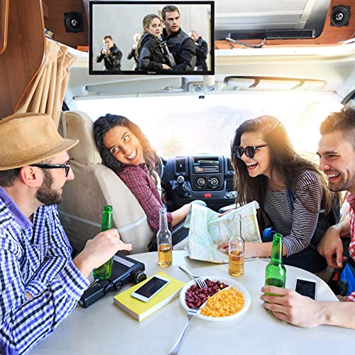 SYLVOX 27 Inch TV 12/24 Volt TV Full HD RV TV,1080P, Built-in Digital Video Disc Player and FM Radio, for Home, RV Camper and Mobile Use, Black - Image 2