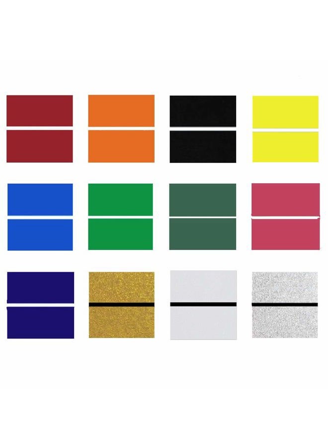 XLNT TECH 100% Laser Engraving Double Color Sheet (7" x 11“ x .040”, 12 Pieces & 12 Colors) for Interior Signs, Badges. - Image 1