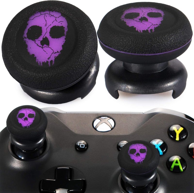 PlayRealm FPS Thumbstick Extender Rubber Silicone Grip Cover 2 Sets for Xbox Series X/S & Xbox One Controller(Ghost Purple) - Image 1