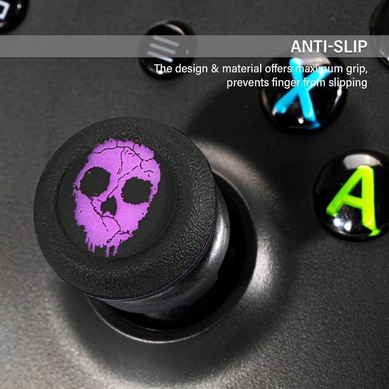PlayRealm FPS Thumbstick Extender Rubber Silicone Grip Cover 2 Sets for Xbox Series X/S & Xbox One Controller(Ghost Purple) - Image 4