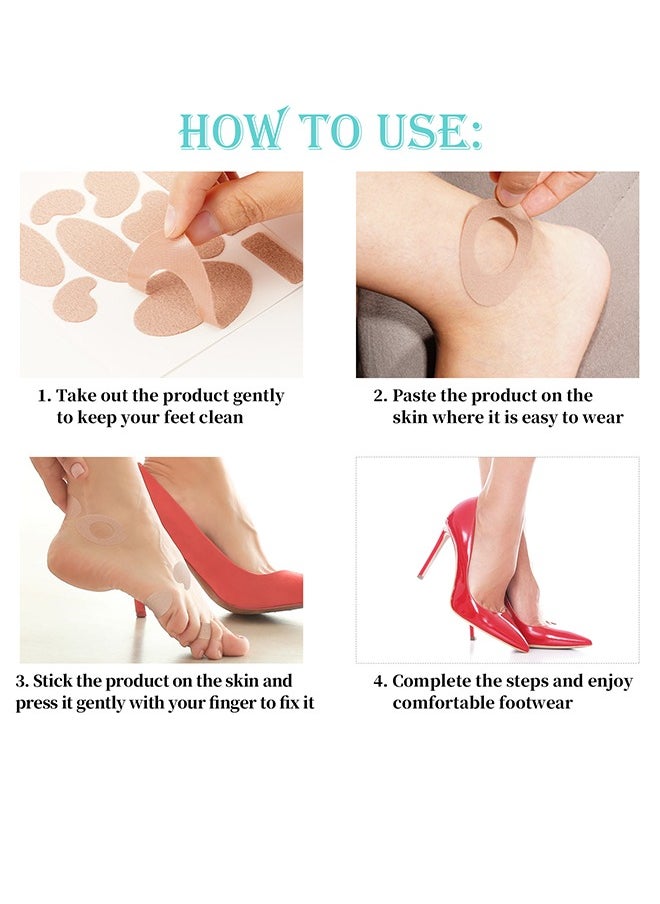 Elaimei - ELAIMEI Foot Anti-Wear Special-Shaped Stickers Anti-Wear Feet Foot Protection Anti-Wear Stickers 132 Pieces/Box - Image 1