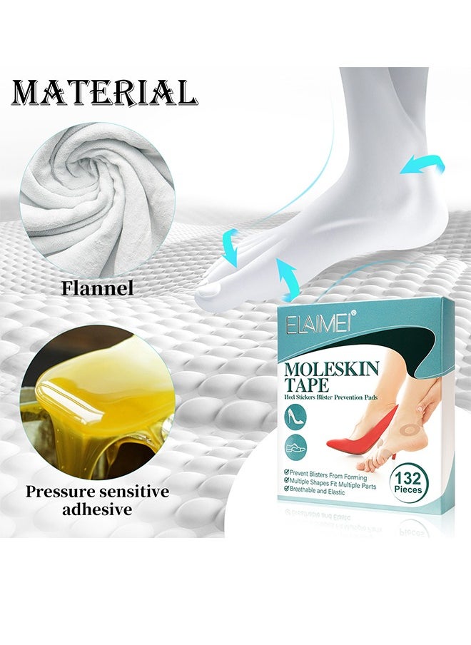 Elaimei - ELAIMEI Foot Anti-Wear Special-Shaped Stickers Anti-Wear Feet Foot Protection Anti-Wear Stickers 132 Pieces/Box - Image 1