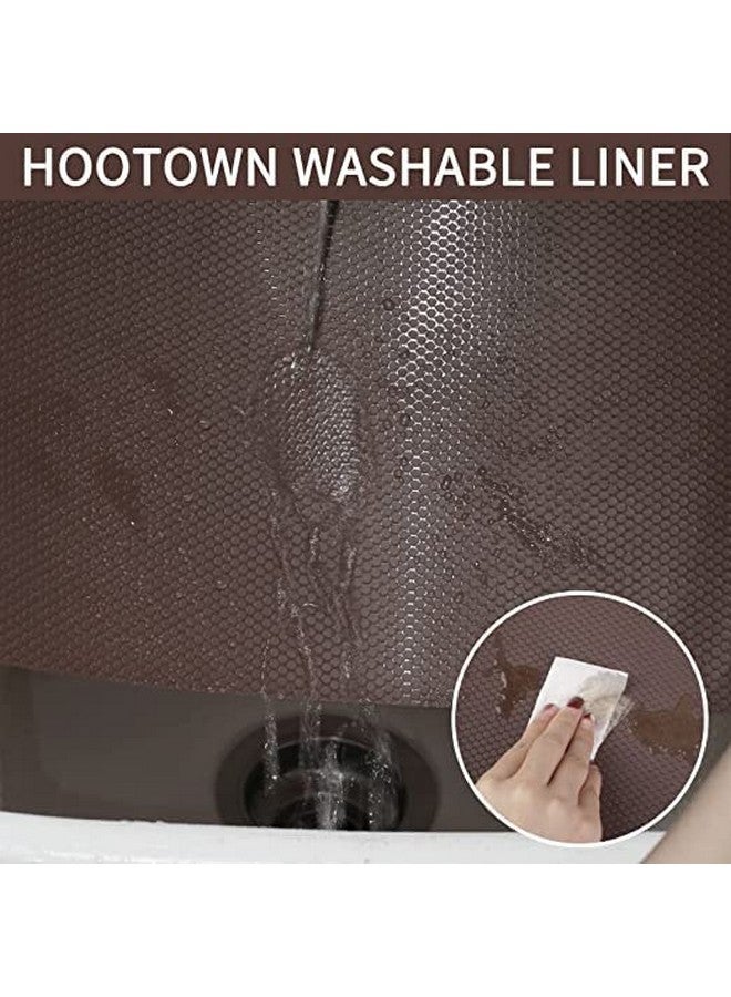 ElastPro حصيرة/ورقة مضادة للانزلاق من EVA بدرجة غذائية قابلة للغسل (30 سم × 1.5 م) بني قهوة ElastPro لثلاجة، بطانة رف، طاولة، درج مطبخ (ملمس نقاط دائرية، بني قهوة) - Image 3