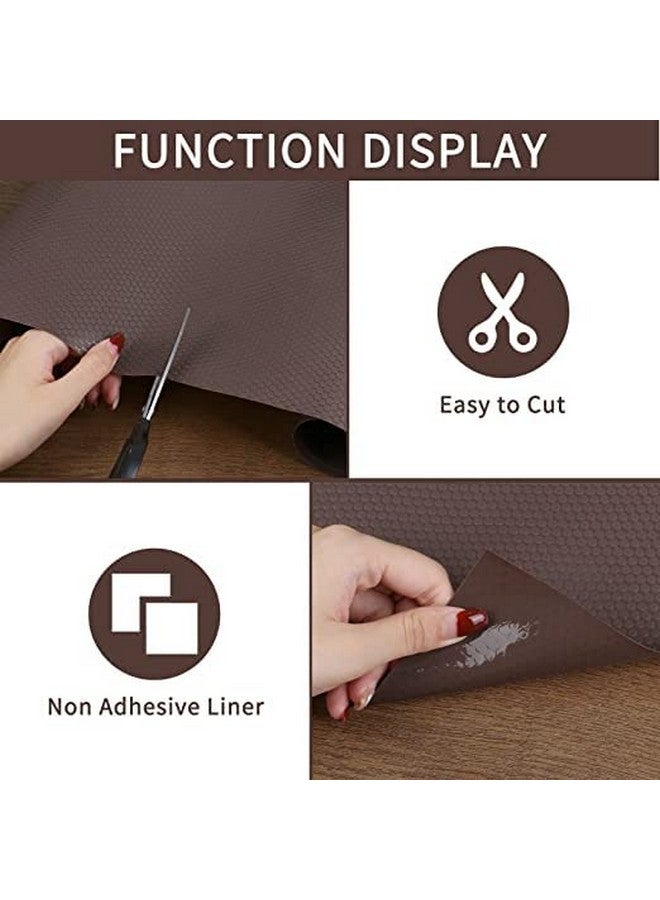 ElastPro حصيرة/ورقة مضادة للانزلاق من EVA بدرجة غذائية قابلة للغسل (30 سم × 1.5 م) بني قهوة ElastPro لثلاجة، بطانة رف، طاولة، درج مطبخ (ملمس نقاط دائرية، بني قهوة) - Image 4