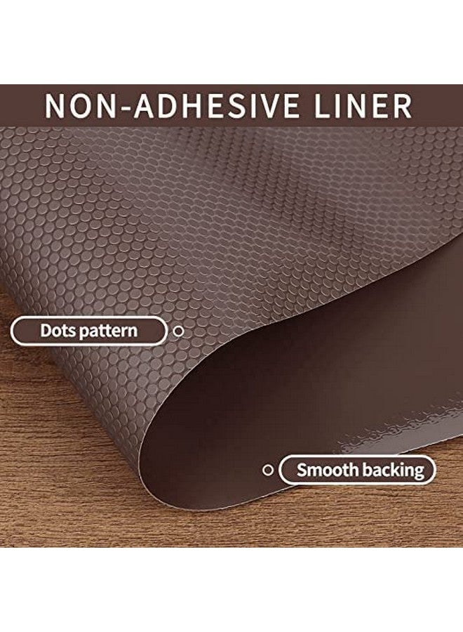 ElastPro حصيرة/ورقة مضادة للانزلاق من EVA بدرجة غذائية قابلة للغسل (30 سم × 1.5 م) بني قهوة ElastPro لثلاجة، بطانة رف، طاولة، درج مطبخ (ملمس نقاط دائرية، بني قهوة) - Image 2