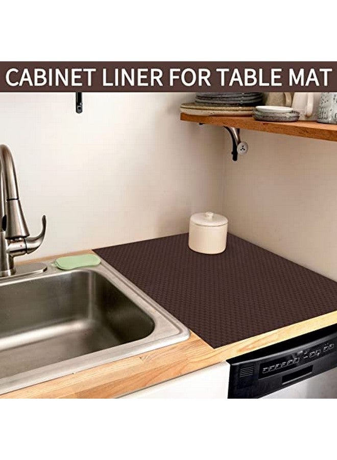 ElastPro حصيرة/ورقة مضادة للانزلاق من EVA بدرجة غذائية قابلة للغسل (30 سم × 1.5 م) بني قهوة ElastPro لثلاجة، بطانة رف، طاولة، درج مطبخ (ملمس نقاط دائرية، بني قهوة) - Image 5