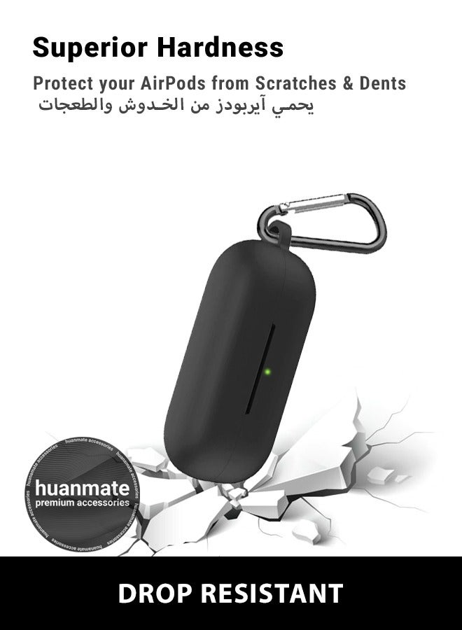 huanmate Sony WF-C700N/VZ Silicone Case Cover - Black - Made with Soft Silicone, Lightweight & Durable - Stylish Design, Accurate Cut-outs, Easy Installation & Removal  - Image 4