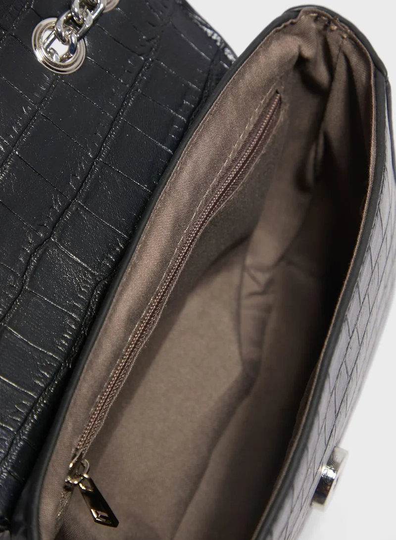 ELLA Croc Chain Crossbody