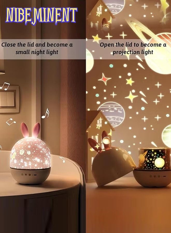 NIBEMINENT جهاز عرض النجوم ضوء الليل للأطفال، جهاز عرض ضوء الليل للأطفال مع جهاز تحكم عن بعد مؤقت تلقائي قابل للتعتيم لتزيين غرفة النوم ضوء الليل القابل لإعادة الشحن للأطفال الأولاد والبنات هدية للرضع ضوء غرفة الأطفال ضوء الليل للأطفال - Image 3