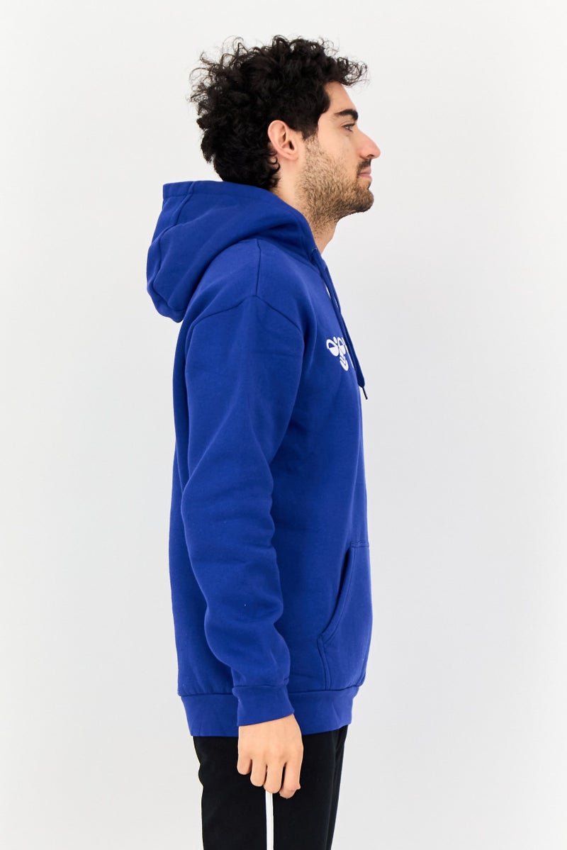 Hummel هودي خارجي طويل الأكمام للرجال، رياضي، أزرق ملكي - Image 2