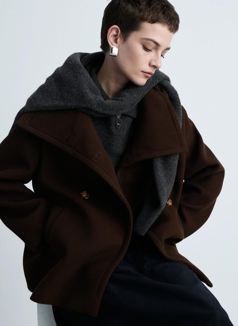 MANGO - Double-Breasted Virgin Wool Coat - Image 1