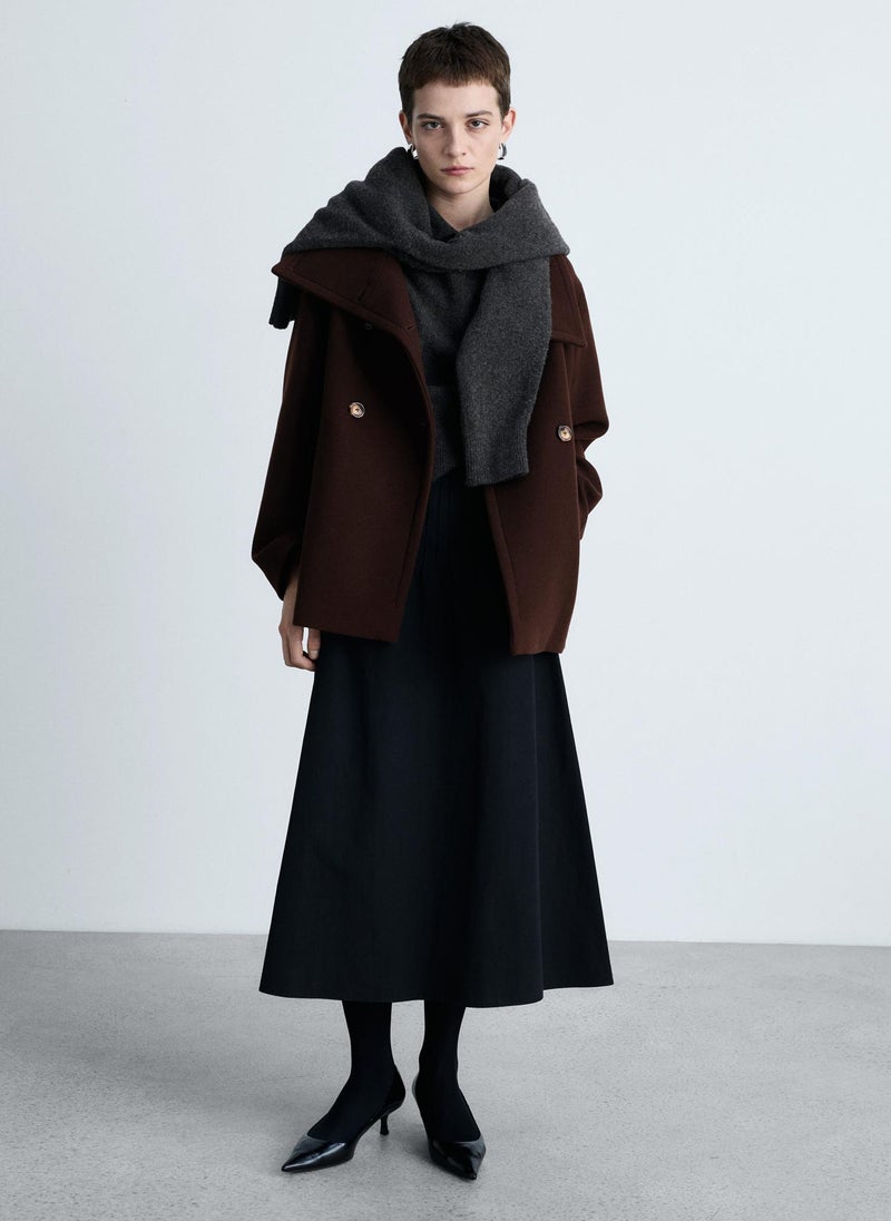 MANGO - Double-Breasted Virgin Wool Coat - Image 1