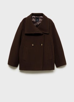MANGO Double-Breasted Virgin Wool Coat  - Image 5