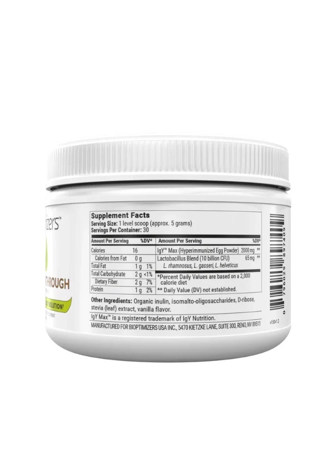 BiOptimizers Biome Breakthrough Vanilla 150g - Image 3