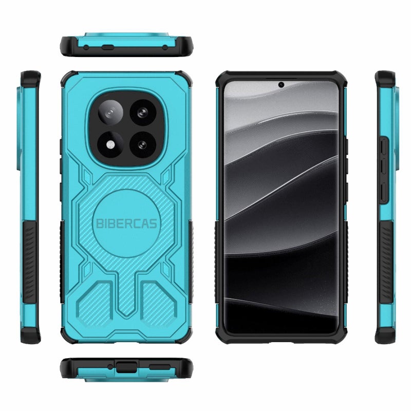 BIBERCAS For Redmi Note 14 Pro+ 5G Real Color Series Magsafe Shockproof Phone Case(Green) - Image 2