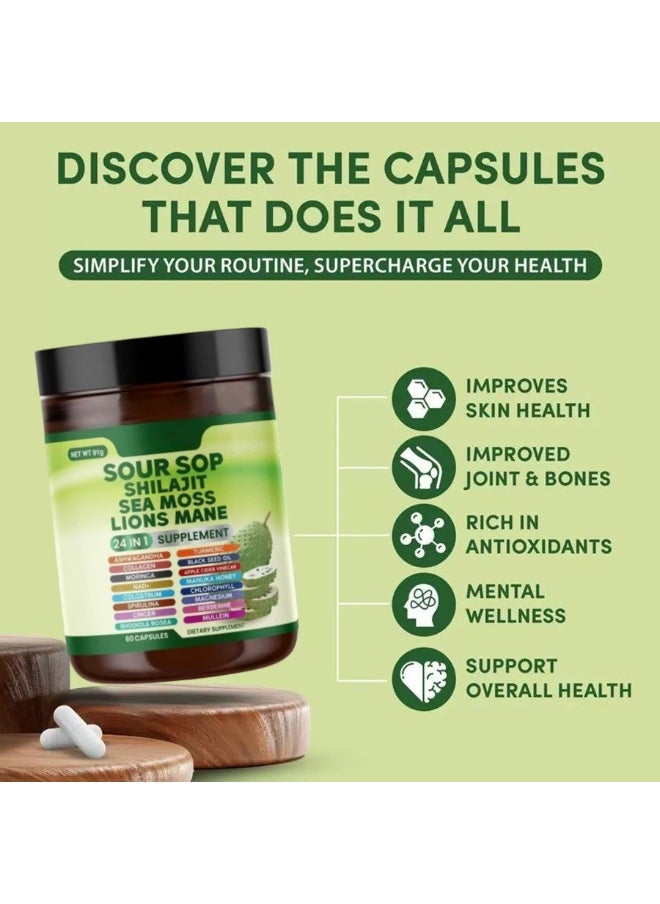 Sour 24 IN 1 Soursop Supplement Capsules 60capsules  - Image 3