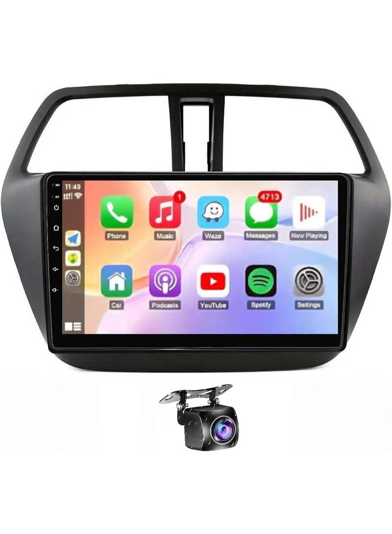 SHEZA STAR Android Car Stereo for Suzuki SX4 2014-2021 4GB RAM 32GB ROM Support Carplay, M-Link Wi-Fi BT, Radio GPS, 9 Inch IPS Touch Screen with AHD Camera Included - Image 1