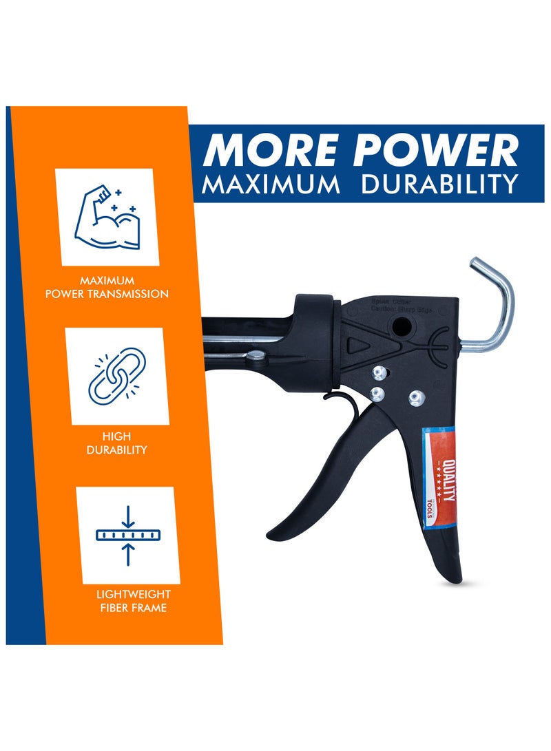 درافل مسدس السد الاحترافي من دورافيل مع زناد مريح، إطار من الألياف خفيف الوزن، معدن مجلفن، قاطع فوهة، أسود - Image 3