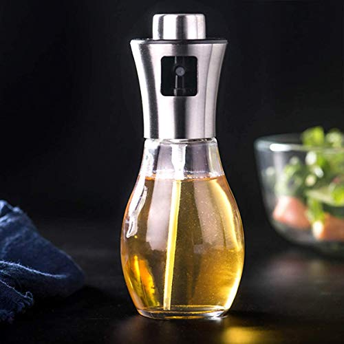 Gopendra Olive Oil Sprayer Dispenser for Cooking, 200ml Stainless Steel and Glass Spray Bottle, Outdoor Portable BBQ Spray Oil Can, Kitchen Gadget Oil Bottle for Air Fryer - Image 3