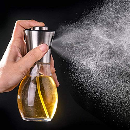Gopendra Olive Oil Sprayer Dispenser for Cooking, 200ml Stainless Steel and Glass Spray Bottle, Outdoor Portable BBQ Spray Oil Can, Kitchen Gadget Oil Bottle for Air Fryer - Image 4