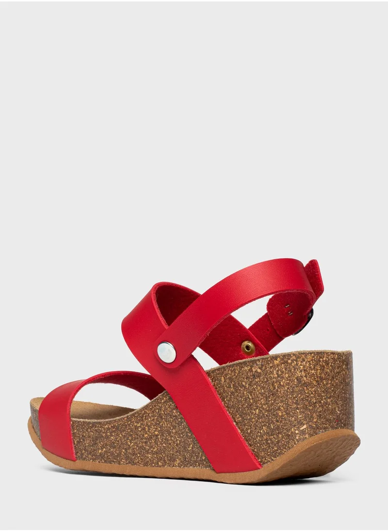 BAYTON Selene Multi Strap Wedge Sandals