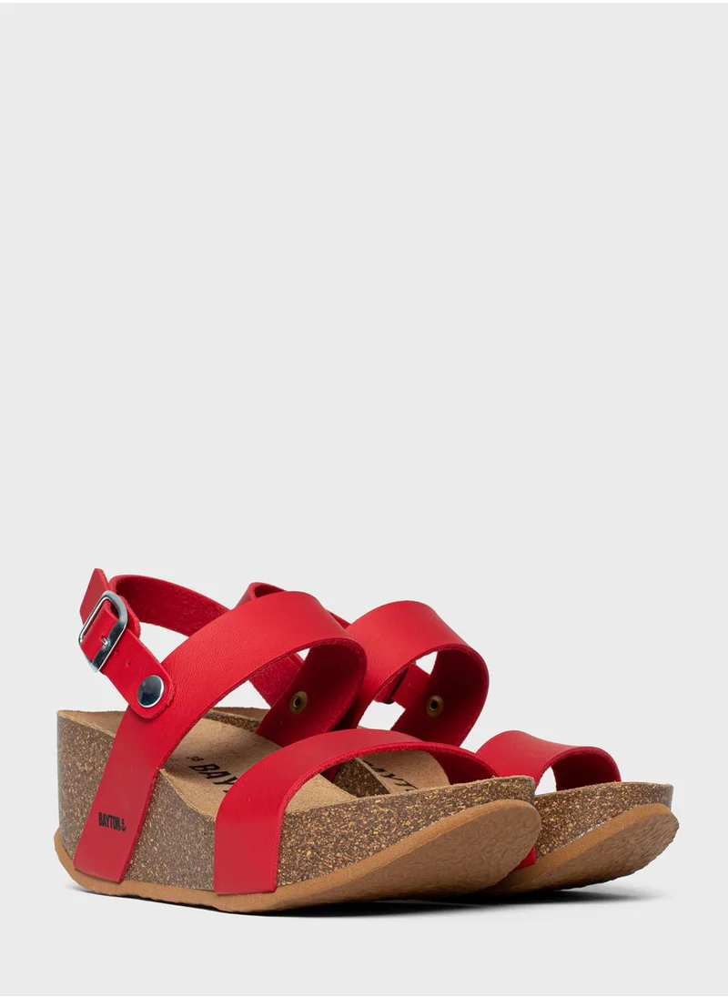 BAYTON Selene Multi Strap Wedge Sandals