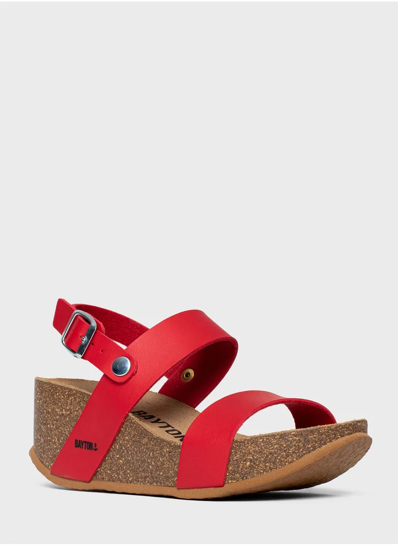 BAYTON Selene Multi Strap Wedge Sandals