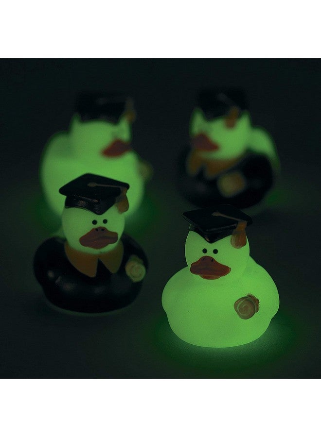 Fun Express Mini Glow in The Dark Graduation Duckies (Bulk Set of 24) Graduation Gifts and Party Supplies
