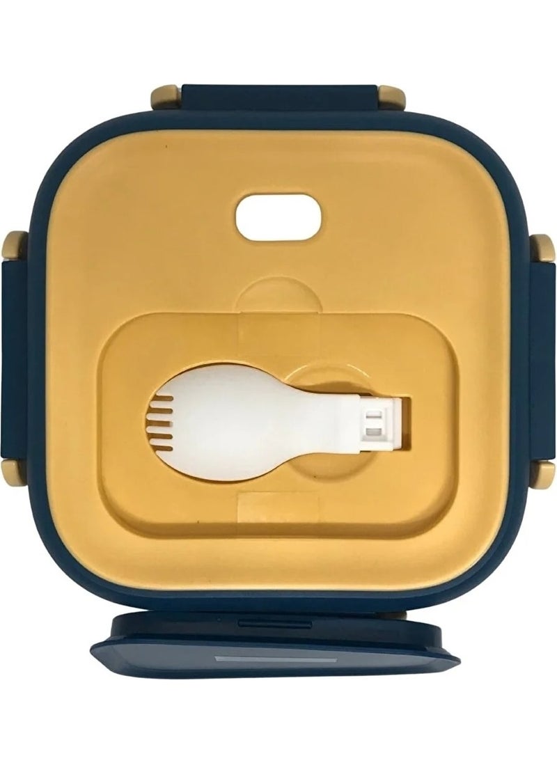 Vagonlife - Lunch Box BL2107 Single-Deck Steel Blue-Yellow - Image 1