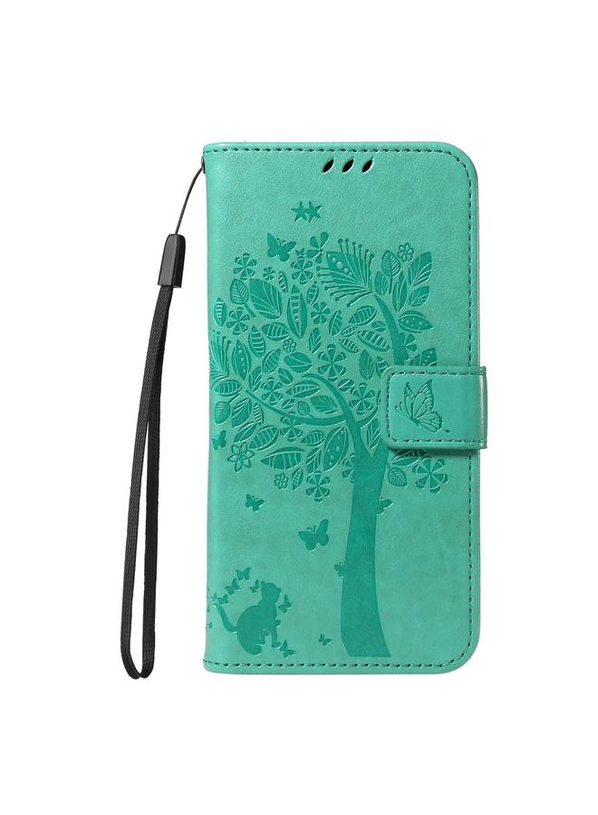 erorex Case For Xiaomi 15 Ultra 5G Global Tree & Cat Embossed Pattern Flip Leather Phone Case - Image 2