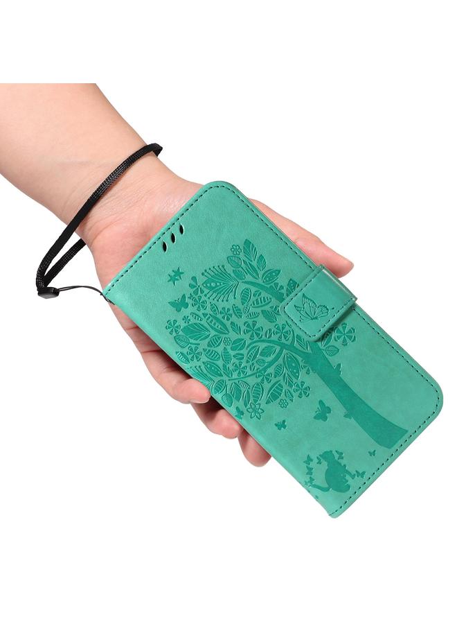 erorex Case For Xiaomi 15 Ultra 5G Global Tree & Cat Embossed Pattern Flip Leather Phone Case - Image 5