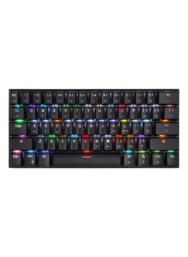 موتوسبيد لوحة مفاتيح Motospeed CK62 الميكانيكية للألعاب، 61 مفتاحًا، بإضاءة RGB، سلكية USB، تدعم تقنية بلوتوث، وضع مزدوج، لون أسود، مزودة بمفاتيح OUTEMU الحمراء. - Image 3