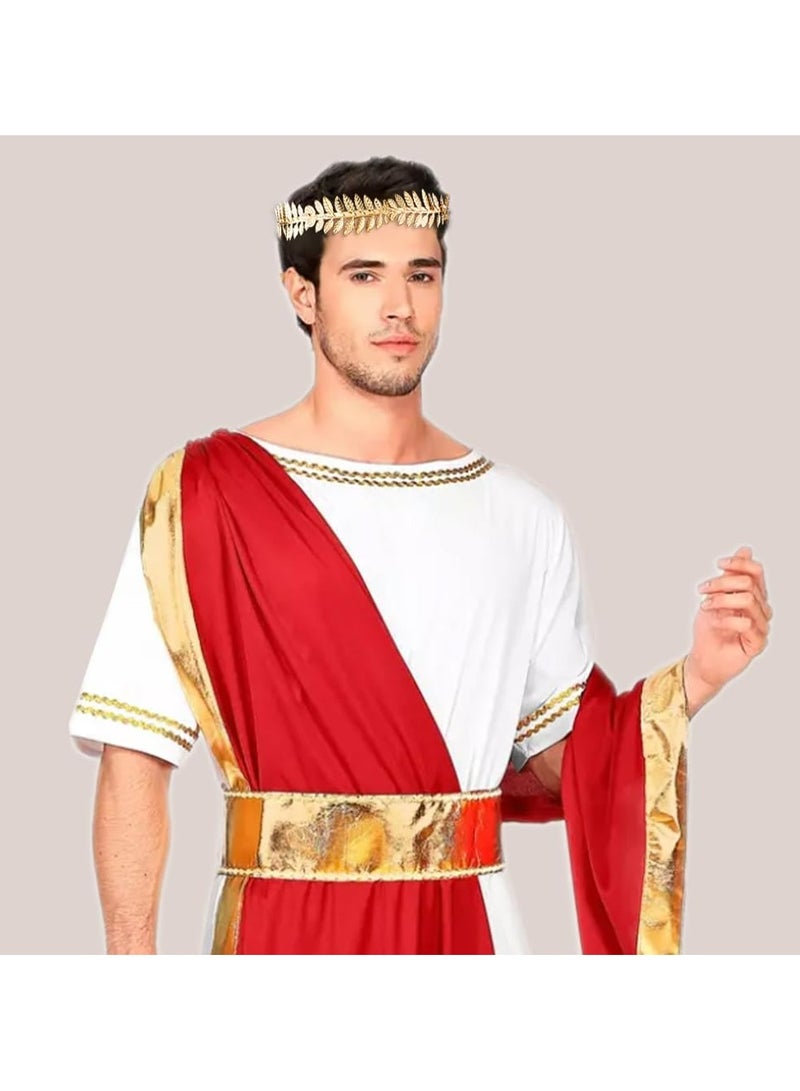 Oasisgalore Laurel Wreath Crown - Gold Roman Emperor Headband for Men & Women | Greek Goddess Crown - Image 3