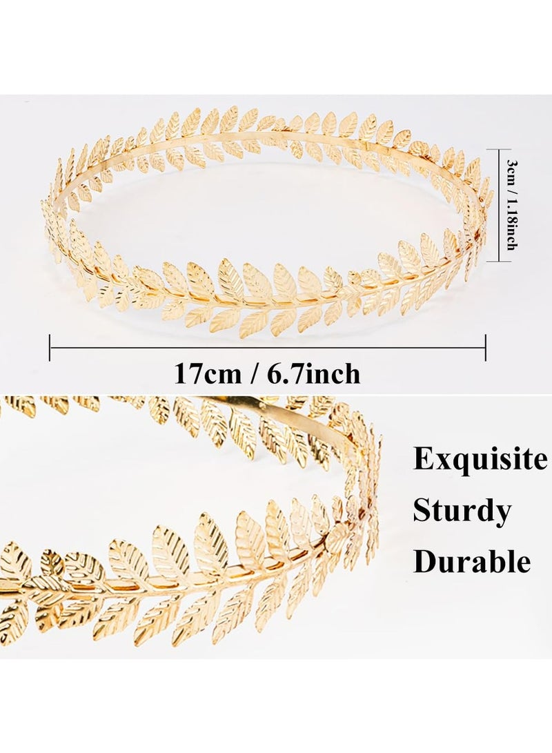 Oasisgalore Laurel Wreath Crown - Gold Roman Emperor Headband for Men & Women | Greek Goddess Crown - Image 5