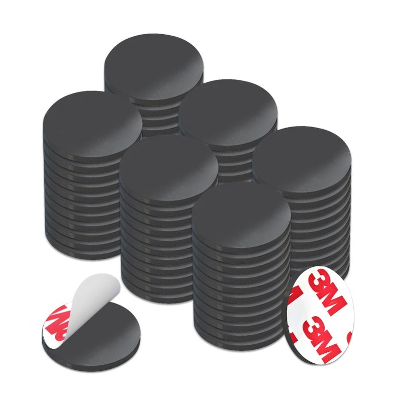 CHUNNIAO Small Magnets with Adhesive Backing for Crafts,Self Sticky Magnetic Sticker,Round Adhesive Dot Magnets for Classroom (36Pcs Circle 3/4 X 0.08 Rubber Magnets) - Image 1
