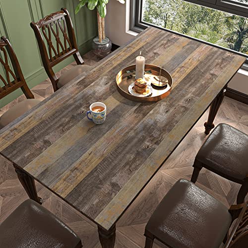 VaryPaper 157x787 Rustic Wood Peel and Stick Wallpaper Brown Wood Contact Paper for Countertops Waterproof Self Adhesive Shiplap Wallpaper Wood Plank Wallpaper for Kitchen Bedroom Bathroom Walls - Image 3