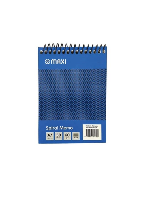MAXI TOP SPIRAL MEMO PAD A7 50 SHEETS, MEMOA7 50