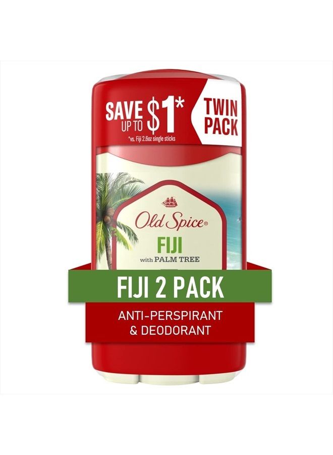 Old Spice Invisible Solid Antiperspirant Deodorant for Men Fiji with Palm Tree Scent Inspired by Nature, 2.6 oz - Image 1