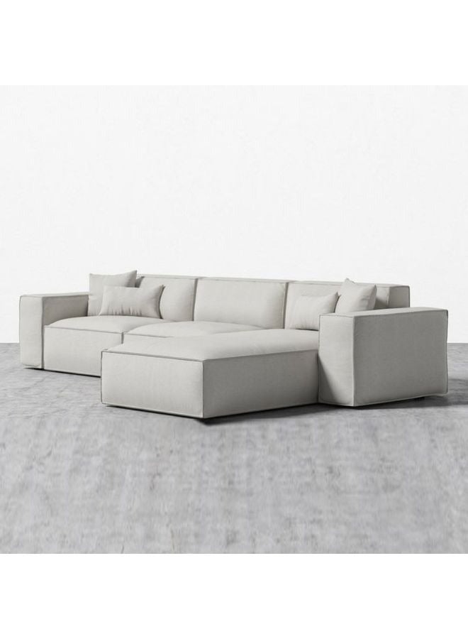 Al Zakharef Furniture Carol Corner L Shape Luxury Sofa Set Modern Design Furniture Sectional Velvet Couch Comfortable Living Room Sofa Color (White) Left - Image 3