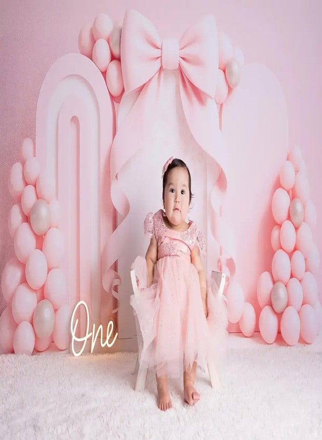 Kate 1st Birthday Backdrops Kids Photography Backdrop Pink Girls Newborn Balloons Decorations, 7x5ft - Image 4