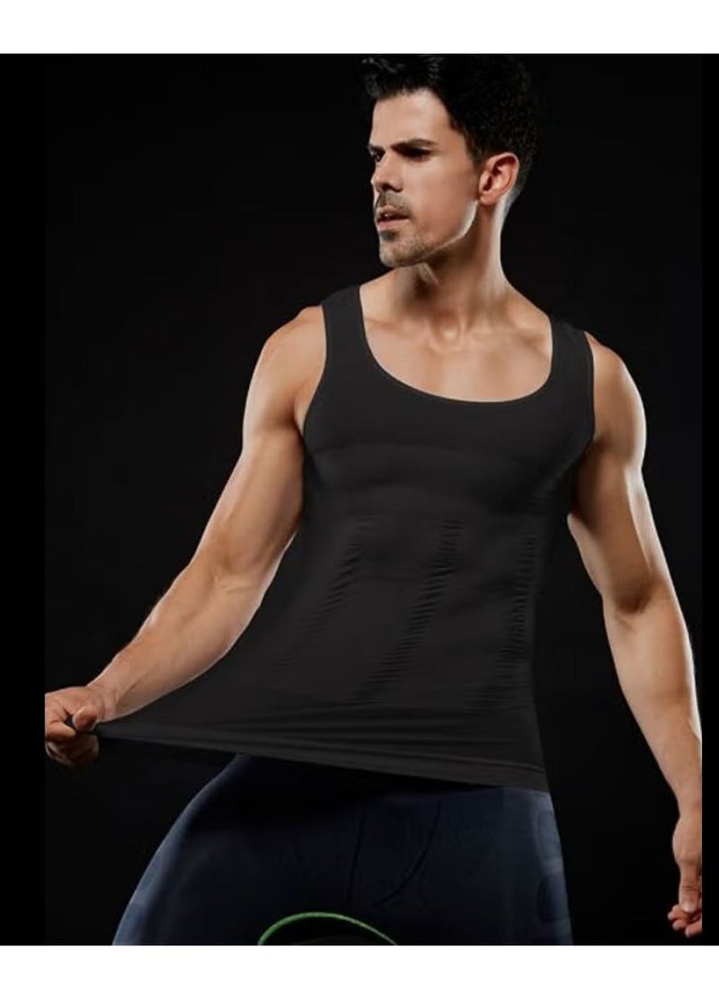 Spall Mens Slimming Body Shape Wear Corset Vest Shirt Compression Abdomen Tummy Belly Control  - Image 5