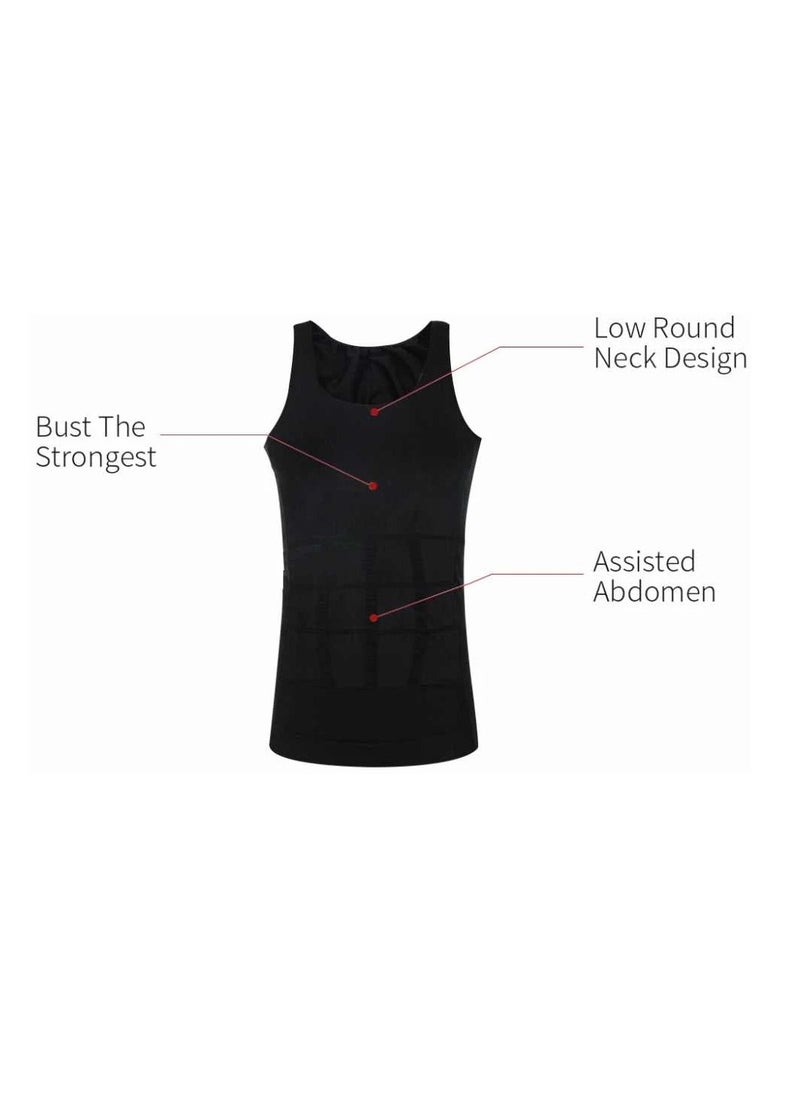 Spall Mens Slimming Body Shape Wear Corset Vest Shirt Compression Abdomen Tummy Belly Control  - Image 4