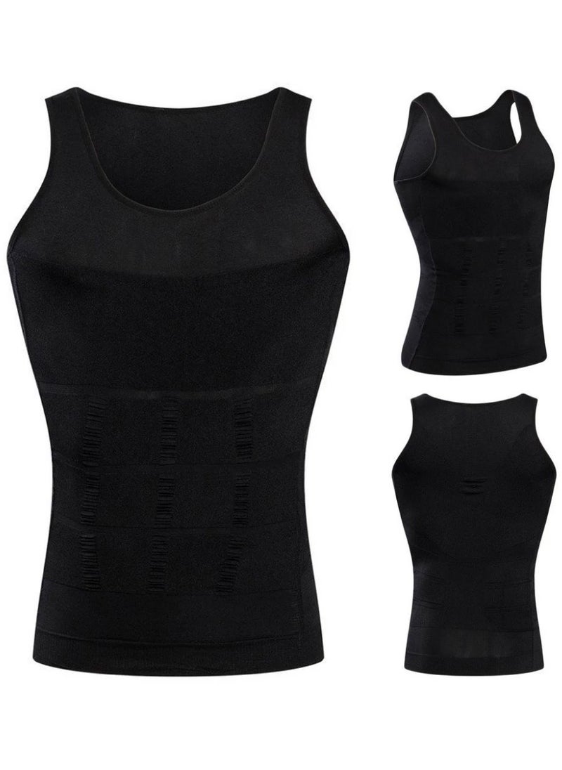 Spall Mens Slimming Body Shape Wear Corset Vest Shirt Compression Abdomen Tummy Belly Control  - Image 3