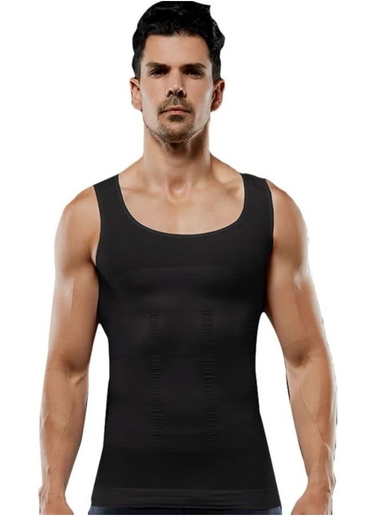 Spall Mens Slimming Body Shape Wear Corset Vest Shirt Compression Abdomen Tummy Belly Control  - Image 1