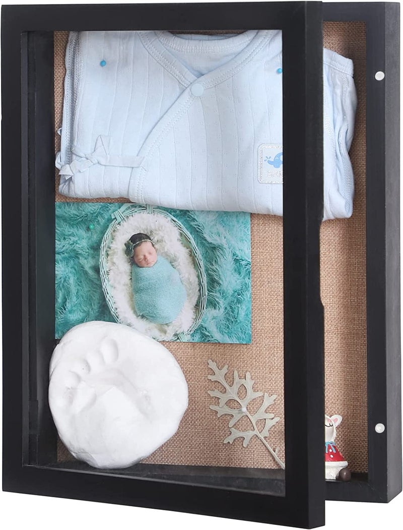BECTSBEFF BECTSBEFF 11x14 Shadow Box Frame Large Shadow Box Display Case with Glass Window Deep Memory Picture Photo Frame Display for Memorabilia Flowers Bouquet Keepsake Wedding Awards MedalsBlack 