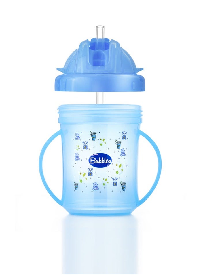 Bubbles Bubbles Baby Cup with Silicone Straw Blue  - Image 2